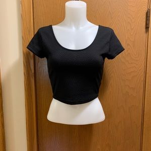 SOLD. LA Hearts Black Cropped Tee